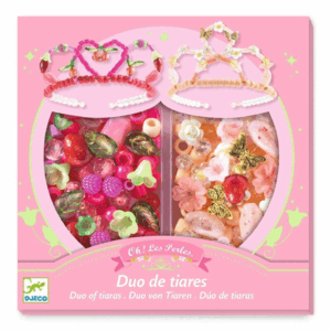 PERLAS DUO DE TIARAS ROSA DJECO