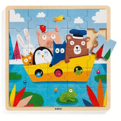 PUZZLE MADERA BARCO DJECO