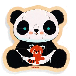 PUZZLE ENCAJABLE 9 PZS PANDA DJECO