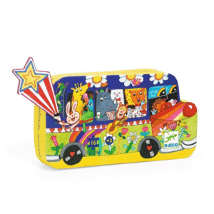 PUZZLE SILUETA AUTOBUS ARCOIRIS 16 PCS DJECO