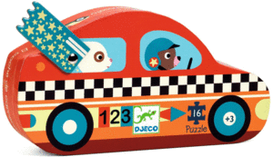 PUZZLE SILUETA COCHE DE CARRERAS DJECO