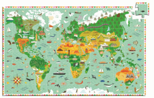 PUZZLE OBSERVACIÓN LOS MONUMENTOS DEL MUNDO 200 PZS DJECO