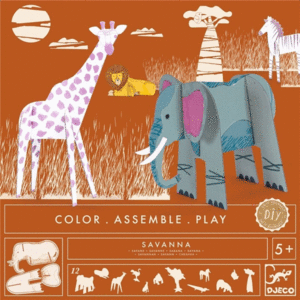 COLOREAR CONSTRUIR LA SABANA DJECO