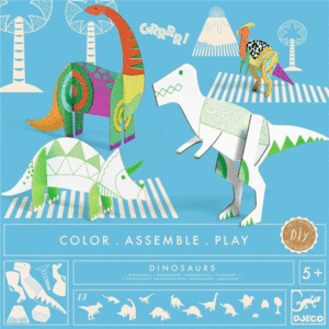 COLOREAR CONSTRUIR DINOSAURIOS DJECO