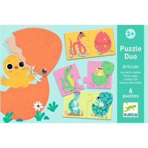 PUZZLE DUO HUEVOS DIVERTIDOS DJECO