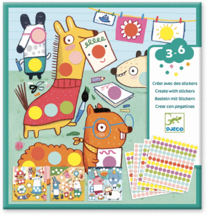 CREAR CON PEGATINAS ANIMALITOS DJECO