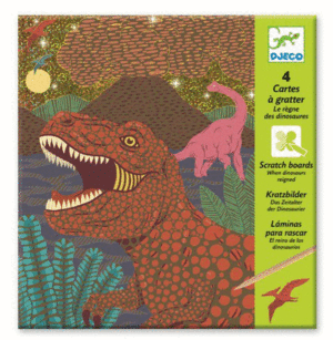 CUADROS PARA RASCAR EL REINO DE LOS DINOSAURIOS DJECO