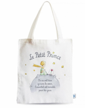 BOLSA DE TELA EL PRINCIPITO BLANCA PLANETA