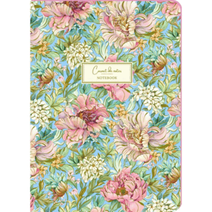 CUADERNO A5 ATELIER PEONIAS Y FLORES 192 HOJAS RAYADAS