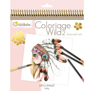 CUADERNO DE COLOREAR WILD 2 MANDARINE