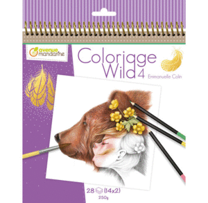 CUADERNO DE COLOREAR WILD 4 MANDARINE