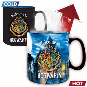 TAZA TERMICA 460 ML HARRY POTTER CARTA CAJA 2UDS