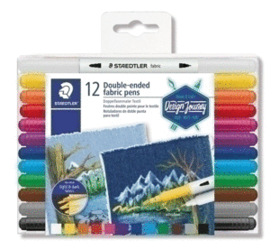 PACK 12 ROTULADORES DOBLE PUNTA TEXTIL STAEDTLER