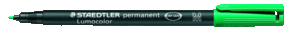 ROTULADOR PERMANENT LUMOCOLOR M VERDE STAEDTLER