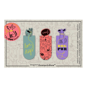 SET 3 MARCAPAGINAS MAGNETICO DOG LOVERS
