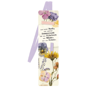 MARCAPAGINAS CON CINTA ELASTICA FLORES