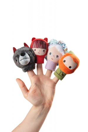 MARIONETAS DE DEDO CAPERUCITA ROJA LILLIPUTIENS