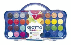 ESTUCHE 36 PASTILLAS ACUARELAS 30MM GIOTTO
