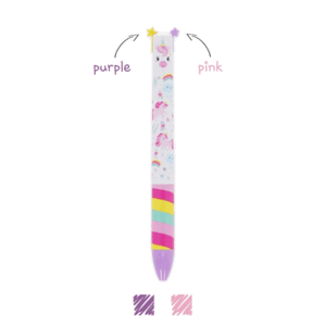 BOLIGRAFO 2 COLORES RS/LILA UNICORNIO LEGAMI