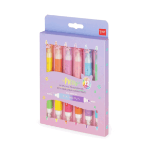 SET DE 6 SUBRAYADORES DE DOBLE PUNTA KITTY LEGAMI