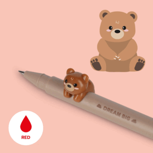 BOLIGRAFO 0,5 TINTA GEL ROJA BE CURIOOUS OSO LEGAMI