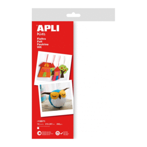 PACK 10HJ A4 FIELTRO COLOR BLANCO 13571 APLI