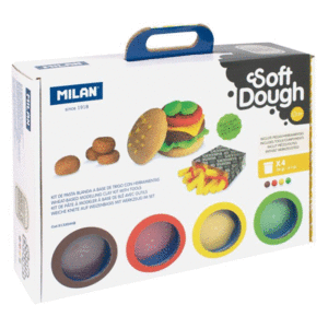 PACK 8 BOTES PASTA DE MODELAR BURGUER + ACCESORIOS MILAN