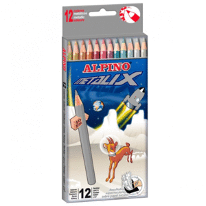 CJ 12 LAPICES COLORES METALIX ALPINO