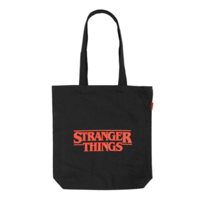 BOLSA TELA STRANGER THINGS LOGO NEGRO