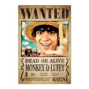 POSTER 26 ONE PIECE NETFLIX WANTED MONKEY D. LUFFY