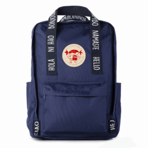 MOCHILA INGLES SALUDO AZUL PEPITA VIAJERA