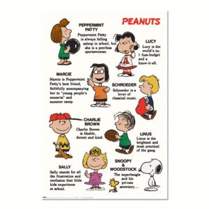 POSTER 29 SNOOPY PERSONAJES
