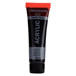 TUBO ACRILICO 120ML NEGRO 735 AMSTERDAM