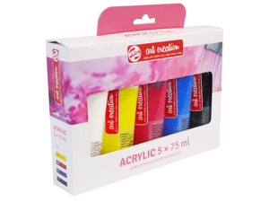 SET 5 TUBOS ACRILICOS 75ML PRIMARIOS ART CREATION