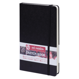 SKETCH BOOK 13X21 80HOJAS 140GR NEGRO ART CRATION TALENS