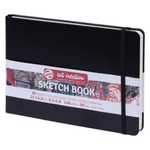 SKETCH BOOK 21X15 80HOJAS 140GR APAISADO NEGRO TALENS