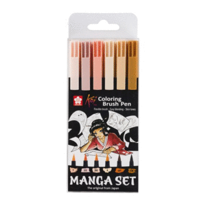 SET MANGA 6PZ COLORING BRUSH PEN KOI