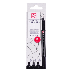 CAJA 3 PIGMENT FINELINER MEDIUM TALENS