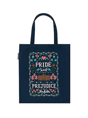 TOTE BAG PUFFIN IN BLOOM PRIDE AND PREJUDICE