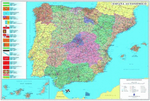 MAPA PLASTIFICADO ESPAÑA PORTUGAL