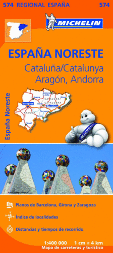 MAPA REGIONAL CATALUÑA,/CATALUNYA, ARAGÓN, ANDORRA