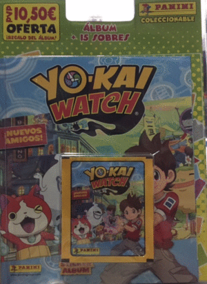 BLISTER STICKER ALBUM + 15 SOBRES  YOKAI WATCH 2